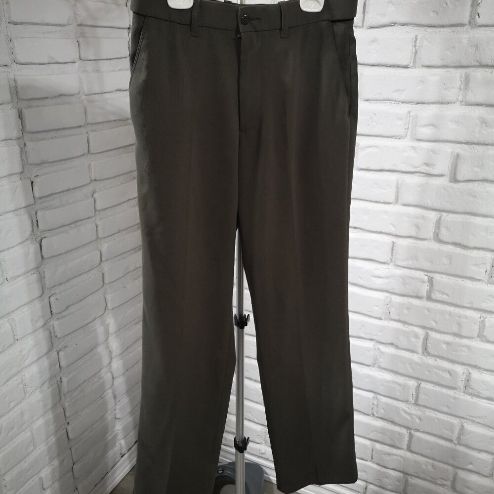 Denver Hayes Flex Men's Taupe Size 30/32 Straight Legs Dress Pants